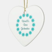 Die beste Patin der Welt Keramik Ornament (Links)