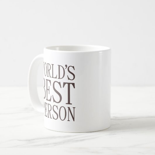 Die beste Person der Welt Kaffeetasse (Vorderseite Links)
