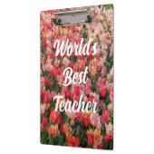 Die beste pinkfarbene Blume der Welt Klemmbrett (Links)