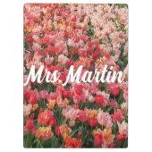 Die beste pinkfarbene Blume der Welt Klemmbrett (Rückseite)