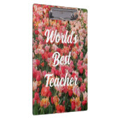 Die beste pinkfarbene Blume der Welt Klemmbrett (Rechts)