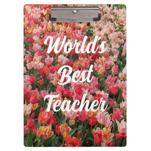 Die beste pinkfarbene Blume der Welt Klemmbrett (Vorderseite)