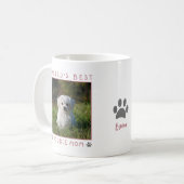 Die beste Poodle-Mama der Welt Rosa Graue Pfoten P Kaffeetasse (Vorderseite Links)