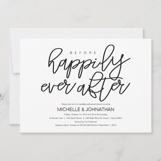 Die beste Probe-Dinner-Einladungskarte Einladung (Vorderseite)