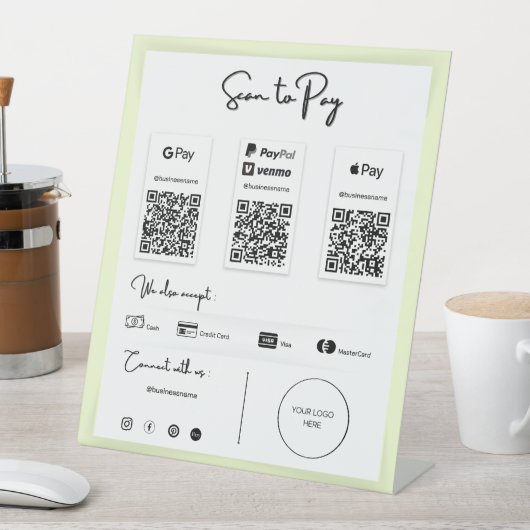 Die beste QR-Code-Zahlung per Telefon-Preisschild Sockelschild (In Situ)