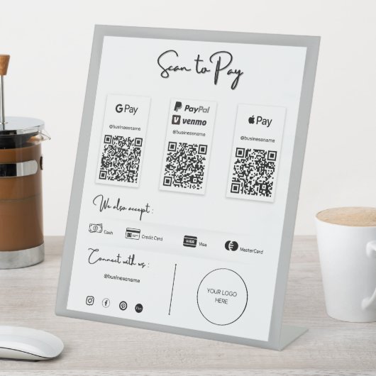 Die beste QR-Code-Zahlung per Telefon-Preisschild Sockelschild (In Situ)