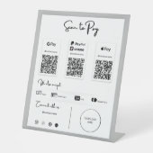 Die beste QR-Code-Zahlung per Telefon-Preisschild Sockelschild (Vorderseite)