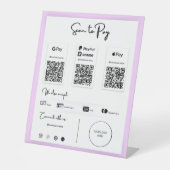 Die beste QR-Code-Zahlung per Telefon-Preisschild Sockelschild (Vorderseite)