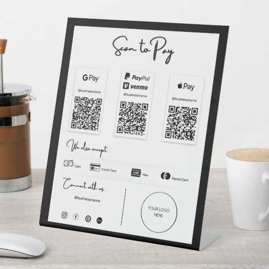 Die beste QR-Code-Zahlung per Telefon-Preisschild Sockelschild (In Situ)