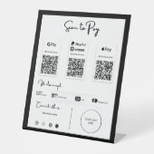 Die beste QR-Code-Zahlung per Telefon-Preisschild Sockelschild (Vorderseite)