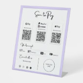 Die beste QR-Code-Zahlung per Telefon-Preisschild Sockelschild (Vorderseite)