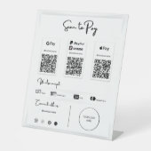 Die beste QR-Code-Zahlung per Telefon-Preisschild Sockelschild (Vorderseite)