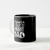 Die beste Rabbit-Vater-Tochter-Mutter-Bunny-Papa-S Zweifarbige Tasse (Vorderseite Links)