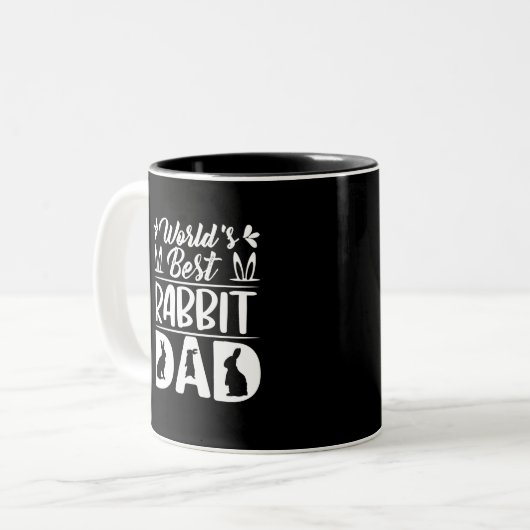 Die beste Rabbit-Vater-Tochter-Mutter-Bunny-Papa-S Zweifarbige Tasse (Vorderseite Links)
