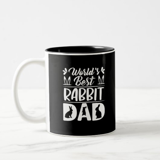 Die beste Rabbit-Vater-Tochter-Mutter-Bunny-Papa-S Zweifarbige Tasse (Links)