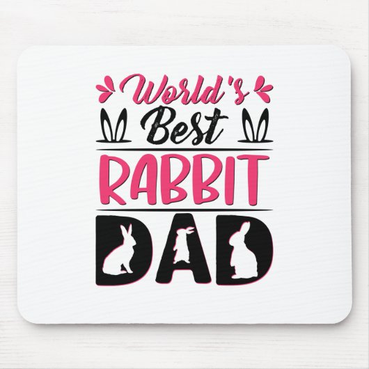 Die beste Rabbit Vater-Tochter-Mutter-lustig Mousepad (Vorne)
