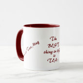 Die beste Sache im Leben ist TEE! Personalisiert Tasse (Vorderseite Links)