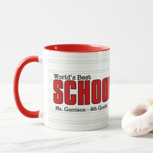 Die beste Schullehrerin der Welt spricht in meinem Tasse (Mit Donut)