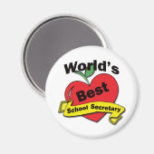 Die beste Schulsekretärin der Welt Magnet (Vorderseite/Rückseite)