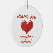 Die beste Schwägerin der Welt Keramik Ornament (Rechts)