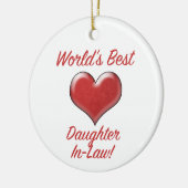 Die beste Schwägerin der Welt Keramik Ornament (Links)