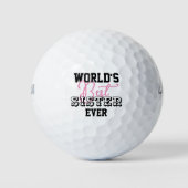 Die beste Schwester aller Zeiten Golfball (Vorderseite)