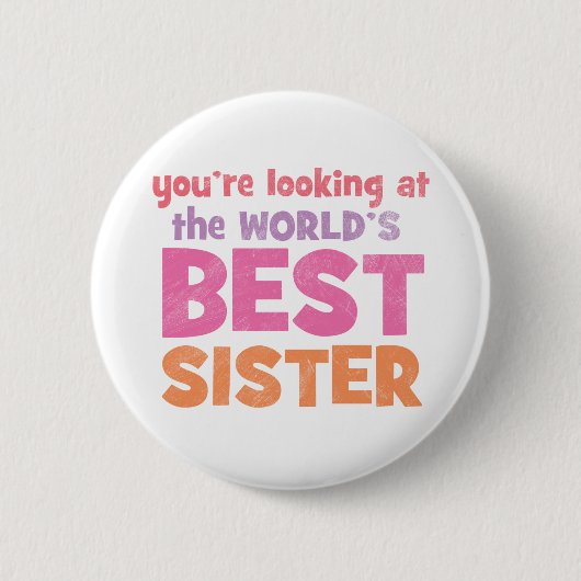 Die beste Schwester der Welt Button (Vorderseite)