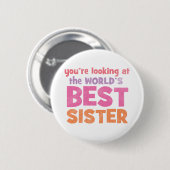Die beste Schwester der Welt Button (Vorne & Hinten)