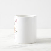 Die beste Schwester der Welt, elegante Blume Kaffeetasse (Mittel)
