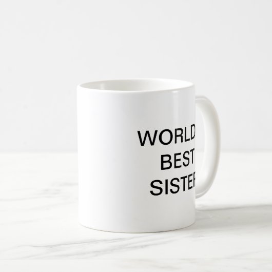 Die beste Schwester der Welt Kaffeetasse (VorderseiteRechts)