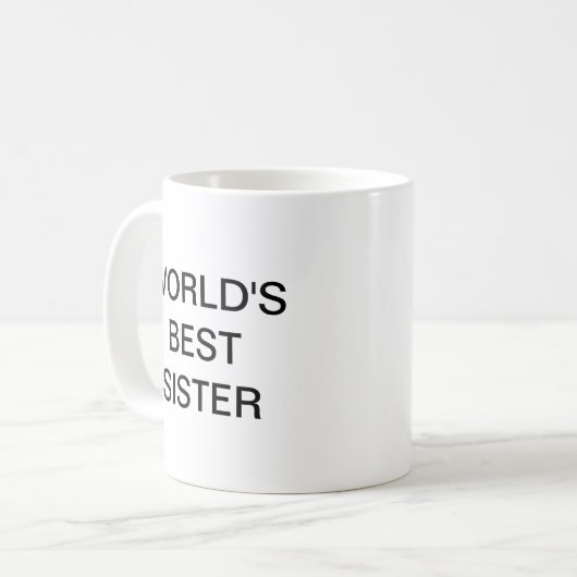 Die beste Schwester der Welt Kaffeetasse (Vorderseite Links)