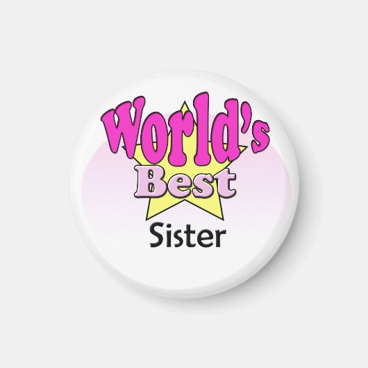 Die beste Schwester der Welt Magnet (Vorne)