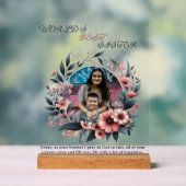 "Die beste Schwester der Welt" personalisiert Acrylschild (Neutral)