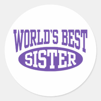 Die beste Schwester der Welt Runder Aufkleber