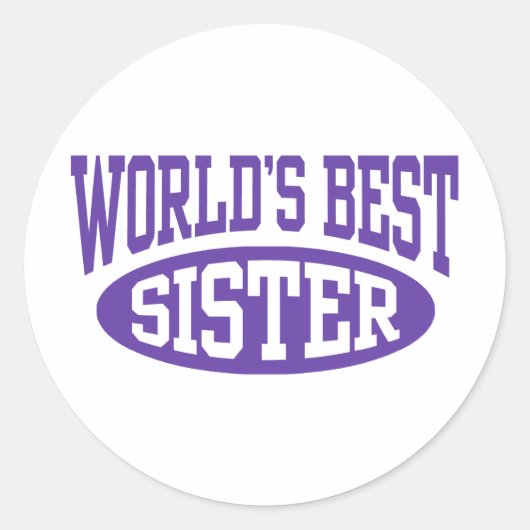 Die beste Schwester der Welt Runder Aufkleber (Vorderseite)
