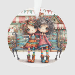 Die beste Schwester / Freundin der Welt - sehen Si Ornament