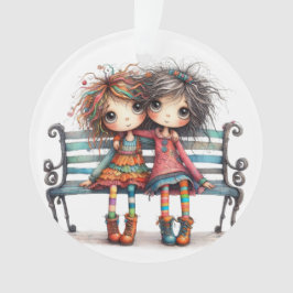 Die beste Schwester / Freundin der Welt - sehen Si Ornament