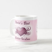 Die beste Schwiegermutter der Welt (Herz) Kaffeetasse (Vorderseite Links)