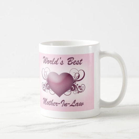 Die beste Schwiegermutter der Welt (Herz) Kaffeetasse (Rechts)
