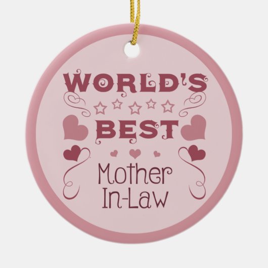 Die beste Schwiegermutter der Welt Keramik Ornament (Vorne)