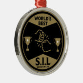 Die beste Schwiegermutter der Welt Ornament Aus Metall (Rechts)