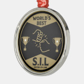 Die beste Schwiegermutter der Welt Ornament Aus Metall (Links)