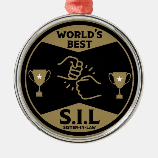 Die beste Schwiegermutter der Welt Ornament Aus Metall (Vorne)
