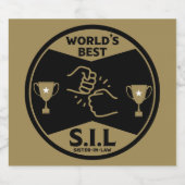 Die beste Schwiegermutter der Welt Schaumweinetikett (Einzelnes Label)