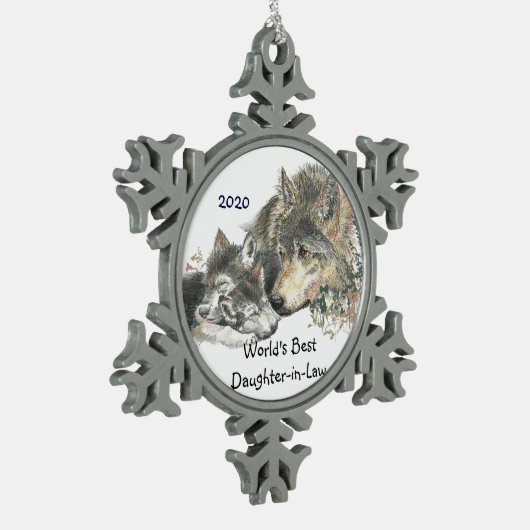 Die beste Schwiegertochter der Welt - die besten D Schneeflocken Zinn-Ornament (Links)