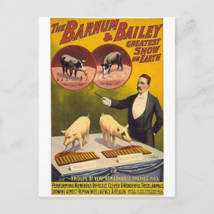 Die beste Show von Barnum & Bailey auf Erden - Tro Postkarte