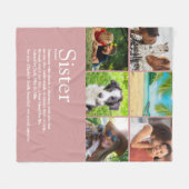 Die beste Sister Definition 6 Foto Girly Pink der Fleecedecke (Vorderseite (Horizontal))