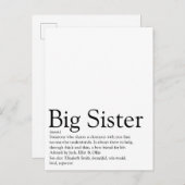 Die beste Sister-Definition der Welt Postkarte (Vorne/Hinten)