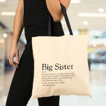 Die beste Sister-Definition der Welt Tragetasche<br><div class="desc">Personalisieren Sie für Ihre besondere Schwester oder Hermana (klein oder groß),  um ein einzigartiges Geschenk zu schaffen. Ein perfekter Weg,  ihr zu zeigen,  wie phantastisch sie jeden Tag ist. Entwickelt von Thisisnotme©</div>