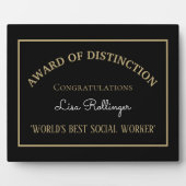 Die beste Sozialarbeiter-Plaque der Welt Fotoplatte (Vorderseite)